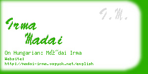 irma madai business card